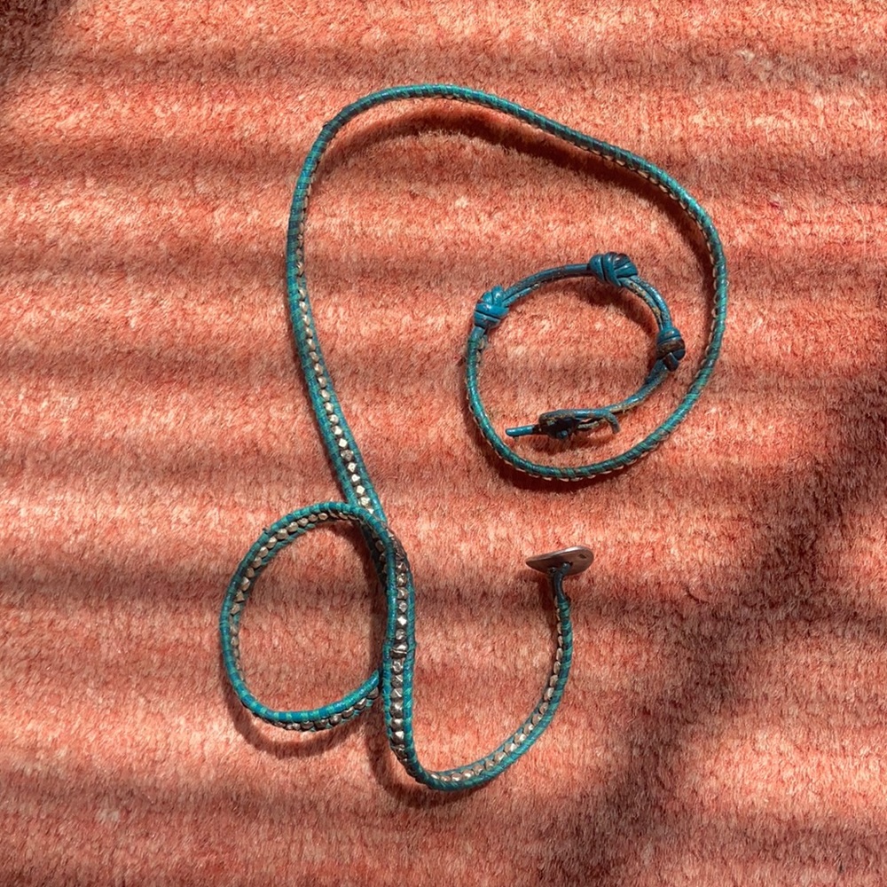 Blue green Chan luu wrap bracelet